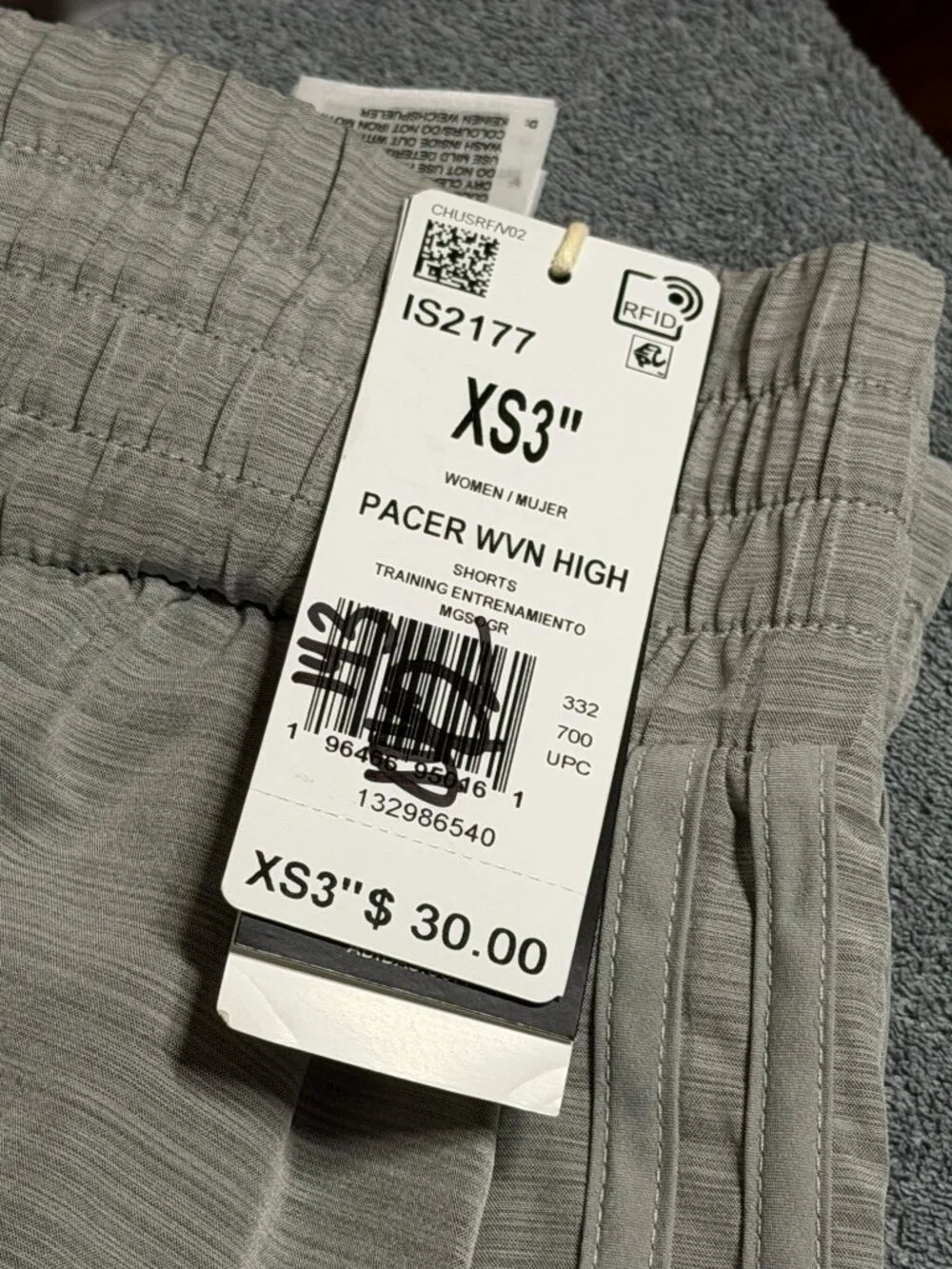Adidas Shorts Grey — Size XS